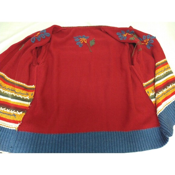 No Tags No Size Measures Like 1X Embroidered Knit Cardigan Button Sweater - Picture 11 of 14